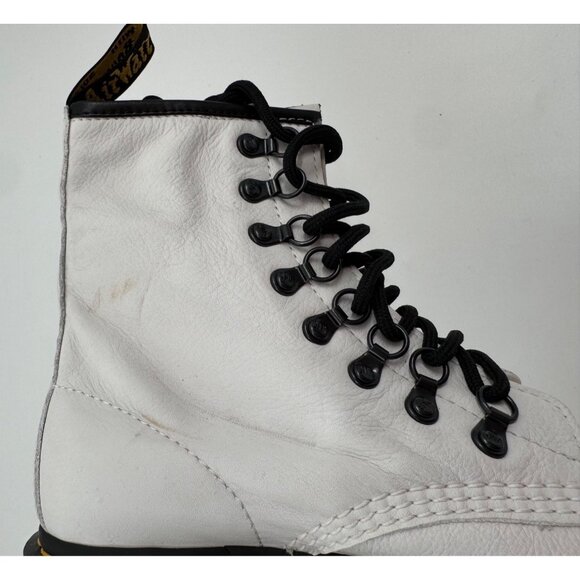 Dr. Martens 1460 White Leather Lace-Up Boots Womens Size 8 US / 6 UK / 39 EU - Picture 11 of 13